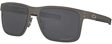 Oakley Ray-Ban Herren 0OO4123 Sonnenbrille, Weiß (Matte Gunmetal), 55