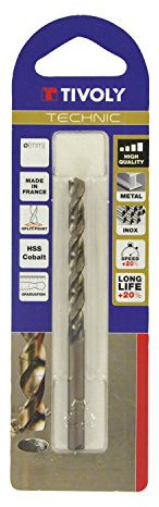 TIVOLY 11468520300 - Broca para metal HSSE5 Mango cilíndrico TECHNIC COBALT diámetro 3 mm largo 61 mm profundidad de corte 33 mm