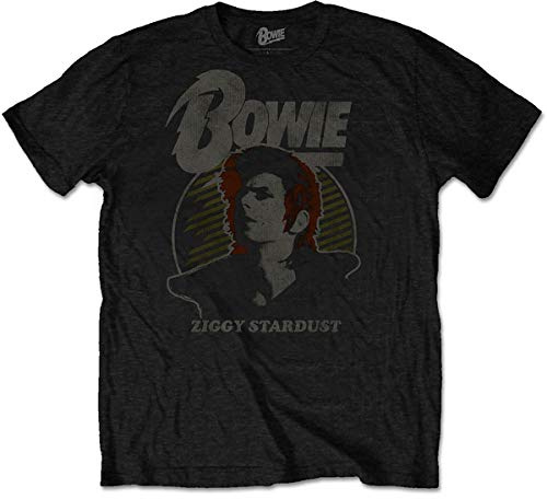 Rockoff Trade Men's David Bowie Vintage Ziggy T - Shirt, Black