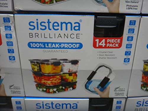New Sistema Brilliance - Fiambrera a prueba de fugas, 14 unidades