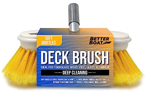 Soft Car Wash Brush & Boat Brush Head Boat Deck Brush Scrubbing Bristle 8 Scrub Cleaning Washing Bumper 3/4 Thread for Handle or Pole Marine, RV, Truck & Auto Supplies Heavy Duty Commercial Grade