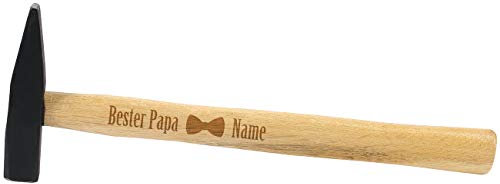 Herz & Heim® Hammer mit Gravur ihres gewünschten Namens und Motiv Auswahl Bester Papa