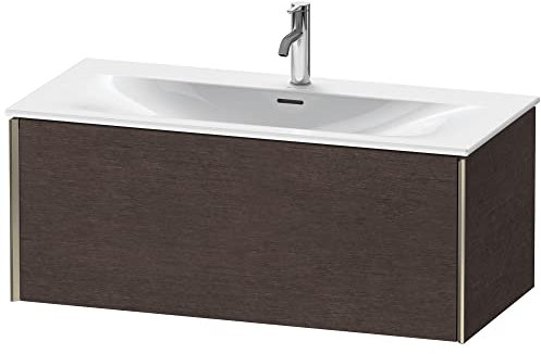Duravit XViu 4035 Waschtischunterbau wandhängend, 1 Auszug, für Waschtisch Viu 234410, 1010x480 mm, Farbe (Front/Korpus): Champagner matt/Eiche dunkel Geb. - XV40350B172