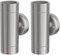 ledscom.de 2 Stück Wandleuchte WEDO für außen, IP44, Up-/Downlight, edelstahl matt, rund, 2x GU10 max. 35W