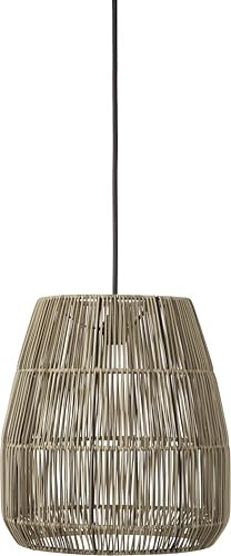 PR Home of Scandinavia Lampenschirm Rattan für Außen grau beige Saigon 38cm für E27 Pendelaufhang