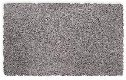 WohnDirect Premium Hochflor Badezimmerteppich Grau • Rutschfester & Extra Flauschiger Badvorleger • Badteppich, Badematte 60 x 100 cm