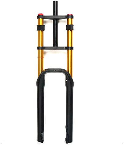QHY Doppelbrücken - Federgabel Für 26 Zoll Downhill | Gabelschaft Außendurchmesser 28,5 Mm|270 Mm Schaftlänge Für Scheibenbremse
