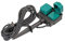 Ex-Pro 2 Gang Outdoor Garden Spike Double Mains Socket with 6m Extension Cable, Hinged Loaded Covers, IP44 Spray and Splash Proof