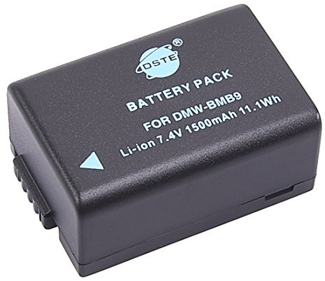 DSTE DMW-BMB9E DMW-BMB9 Batterie de rechange compatible avec Panasonic Lumix DMC-FZ40, DMC-FZ48, DMC-FZ60, DMC-FZ62, DMC-FZ70, DMC-FZ72, DMC-FZ100
