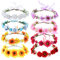 Cinaci Handgefertigte verstellbare Sonnenblumen-Gänseblümchen-Blumenkranz-Stirnbänder, Kronen-Girlande, Hochzeit, Party, Kopfschmuck für Damen, Braut, Brautjungfern, Mädchen, Teenager, 8 Stück