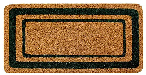 Platinum Collection OLIVO.shop | COCCO - Zerbino in cocco naturale con fondo antiscivolo, resistente e asciugapasso, verde 6 misure (27x70)