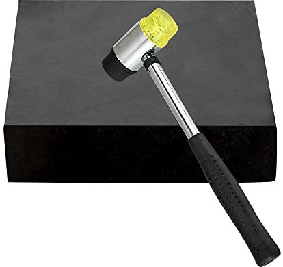 Oudtinz Gummi-Bankblock für Juweliere – Stempelblock zum Hämmern, Formen, Jagen, Abflachen von Metallen (10 cm x 10 cm)