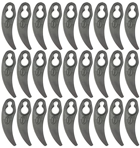 Chuancheng 50pcs Plastic Replacements Blades Cutter for Challenge 1100W Hover, for Homebase 757144, 770443 1000W, MIG-ZP-2280E MIGZP2280E Grass Cutter Lawnmower Replacements