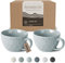 HOMEBERLIN® Design Cappuccino Tassen Set - 200ml Kaffeetassen 2er Set - Premium Kaffee Tassen Set aus hochwertigem Steingut - 2 moderne Kaffeetassen aus 100% Handfertigung - Dickwandige Kaffee Tasse
