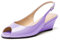 Elashe Damen Pumps Keilabsatz Slingback Elegante Abendschuhe Helles Lila EU35