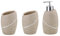 kela Badset Talus, 3-teilig, Polyresin, beige, 2x Becher, 1x Seifenspender 300 ml, 390230