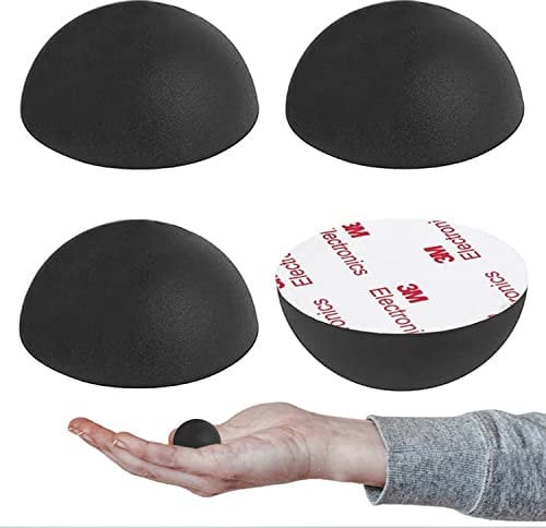 3.2 cm Silikon-Halbkugel-Stoßstangen, Isolationsfüße, Gummi, rutschfeste Lautsprecher-Pads mit selbstklebenden Plattenspieler-Isolationspads für kleine Lautsprecher-Spikes, Monitore, 4 Stück
