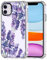 MOSNOVO Case for iPhone 11, [Buffertech 6.6ft Military-Grade Drop Protection] [Anti Peel Off Tech] Clear TPU Bumper Phone Case Cover Design - Lavender