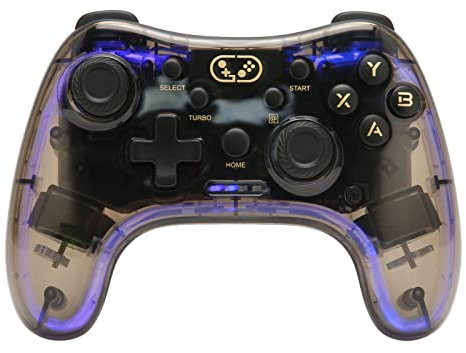ADITAM Manette de commutation sans fil, manette compatible avec Switch/PS3/PS4, manette de jeu Bluetooth, manette de jeu à distance avec rétroéclairage RVB, pour Win7, 8, 10, PC Double the comfort