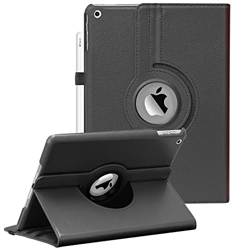 Samsung 10.2 Case - Fits 2021/2020/2019 Tablets - Rotating 360 Cover with Sleep/Wake Function (Black)