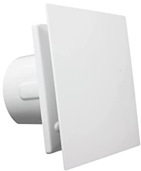 FANTRONIX NAZAIR White 100 mm Quiet Powerful Bathroom Extractor Fan with Humidity Sensor Wall Ceiling Mounted Ventilation Damp Environment Control for 100 mm Ducting Silent Toilet Shower Ventilator