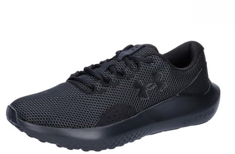 Under Armour UA Charged Surge 4 Chaussures de sport pour hommes, baskets légères et respirantes, couleur noir/noir/noir
