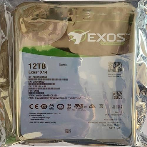 MIDTY Disco duro para disco duro interno de 12 TB de 3,5 pulgadas SATA 6 Gb/s 256 MB 7200 RPM para disco duro interno para disco duro de clase empresarial para ST12000NM0538