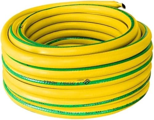 Berry Garden Hose Pipe | 30Mx 1/2 Inch, Yellow Multipurpose Watering Hose | Kink Resistant Radial Braided Reinforced Hose for Water Delivery and Gardening