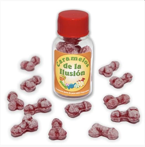 CAJA DE 20 CARAMELITOS DE 30GR EN FORMA DE PITO CON SABOR FRESA CEREZA - MODELO 1