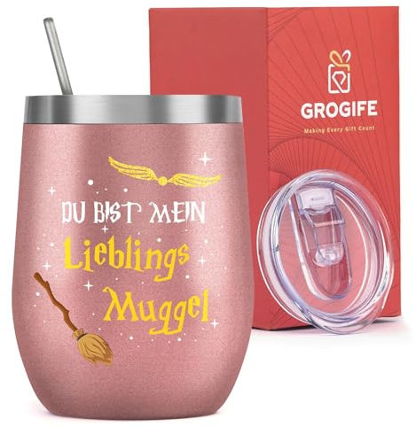Grogife Harry Geschenke für Sie Freundin Frauen, Lustige Potter Geschenk, Du bist mein Lieblings Muggel, Harry Fanartikel Kaffeebecher 600ml