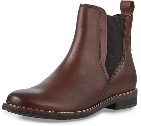 MARCO TOZZI Damen Chelsea Boots aus Leder Elegant, Braun (Chestnut), 36 EU