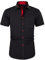 J.VER Men's Black Dress Shirt Short Sleeve Regular Fit Business Shirt Casual Non Iron Stretch Shirt Button Down Wedding Work Office L