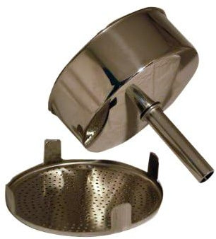 Riduttore inox per imbuto inox della caffettiera Stella da 6 tazze (solo riduttore)