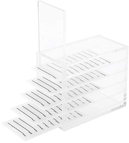 Wimpern Aufbewahrungsbox, 5 Schichten, klar, Kunststoff | Kunststoff, Staubgeschützter Halter, für Lash Extensions, Studioanwendung, Passend für Kosmetikplätze