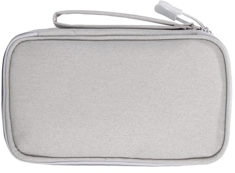 SOBEAU Borsa per Cavi, Elettronici Porta Cavi Organizer Viaggio, Accessori Borsa Custodia, Borsa Universale Organizer Cavi Portatile per USB, Schede SD, Caricabatterie, Hard Disk,Grigio