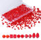 XIANNVXI 800pcs Faceted Red Glass Beads 4/6/8mm Red Beads for Crafting for Jewellery Making