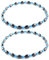 Lot de 2 bracelets de cheville magnétiques colorés pour femme, 6 mm, antistatique