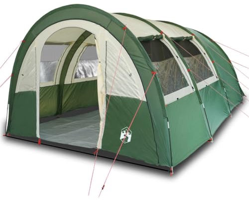 Willood Tunnelzelt 4 Personen Grün Wasserdicht Campingzelt