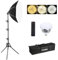 Softbox Fotografico Set, FGen 85W 2700-6400K Kit di luci fotografiche a LED, 50 cm ottagonale luci fotografiche, per la fotografia in studio, YouTube, registrazione video TikTok, giochi in diretta