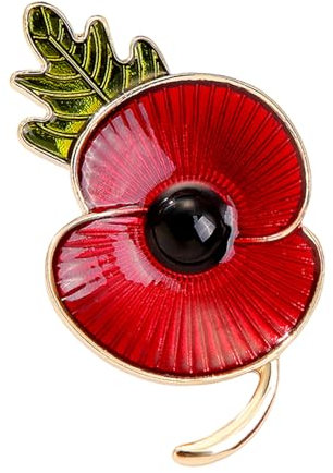 KMGDM Brosche in Blumenform, langlebig, Legierung, emailliert, Mohnblumen-Anstecknadel, modisch für künstlerische und stilvolle Individuen, 2.5cm/ 4.2cm/ 2.8cm, Zink, Kein Edelstein