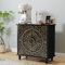 HOLTICO Sideboard Wohnzimmer, Küchenschrank Kommode mit 2 Türen Buffetschrank Aufbewahrungsschrank für Wohnzimmer, Küche, Esszimmer Schwarz