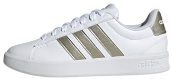 adidas Women's Grand Court 3.0, White/Cyber Metallic, 8