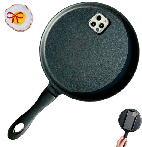 Frying Pan Phone Case,Pan Phone Case Compatible with iPhone, for IPhone 16/15/14/13/12/11 (iphone 11 pro max,Black)