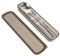 Healifty 1 Set Stainless Steel Cutlery Set Fork Spoon Chopstick Kit with Case for Home Dining Camping and Parties Elegant Design Dishwasher Safe Tableware