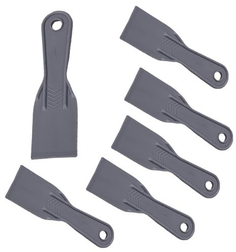 6 Piezas Espátulas de Plástico, Flexible Espátula Plástica para Masilla | Herramienta de Raspadores de Pintura para Pegar Yeso, Esparcir Pintura, Arañazos en la Pared