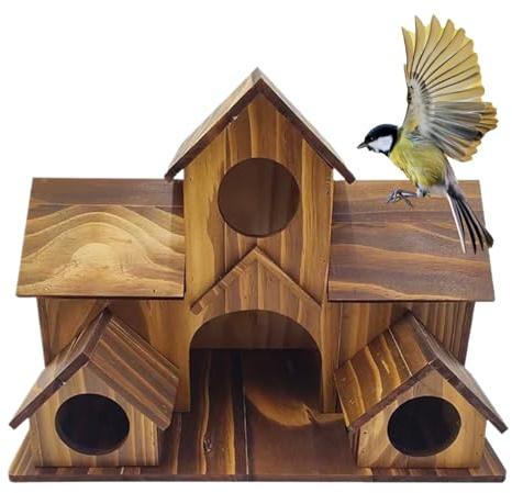 Holzhaus | Großes rustikales Holzhaus für Haustiere für den Außenbereich | Kiste für Familien, für Garten, Balkon und Terrasse