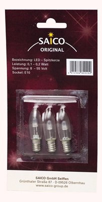 Rudolphs Schatzkiste Ersatzglühlampen E10, für 10-flammige Bögen 23V, 3W NEU Ersatzbirne Ersatzlampe