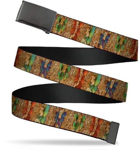 Buckle-Down Herren Web Belt Tattoo Johnny Fairies 1.5 Grtel, Mehrfarbig, 4 cm Breit / 42 cm Hosen Größe