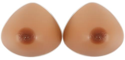 Vollence B Cup Formes Mammaires Triangulaires en Silicone Faux Seins Seins Artificiels pour Prothèse de Mastectomie Transgenre Crossdresser Travestis Cosplay CD