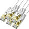 Veetop 5m x 5 Stück Lan Kabel Cat 7 Netzwerkkabel Patchkabel für 10 Gigabit Ethernet, Flexibel und Robust mit vergoldetem RJ45. Weiß
